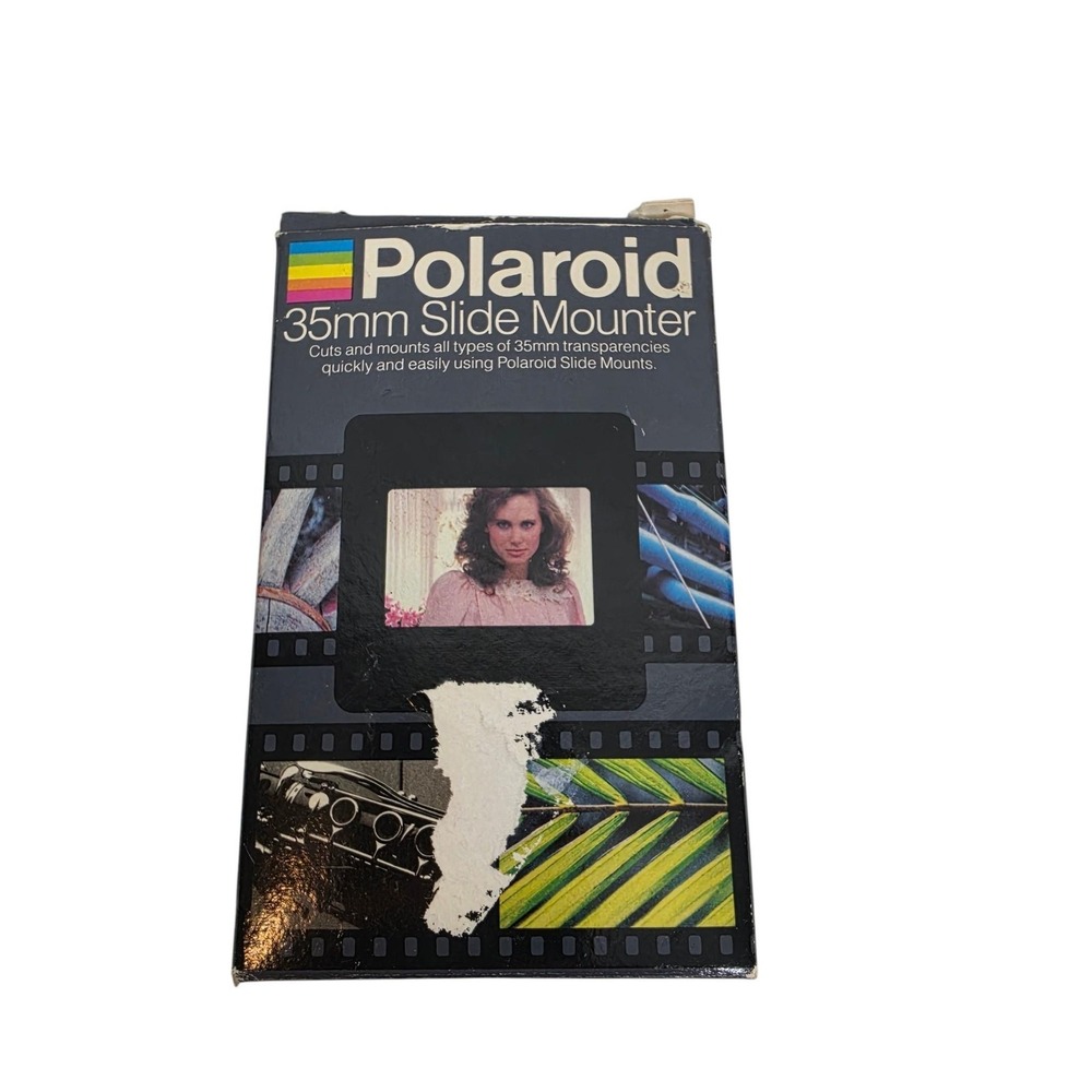 Vintage Polaroid 35mm Slide Mounter Black Film Processing Tool Made USA Boxed